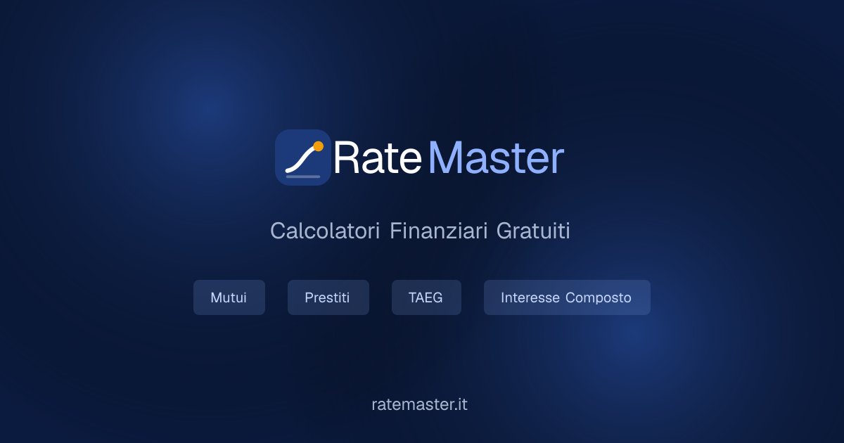 Calcola Mutuo Online Gratis | Simulatore Rata 2026 | RateMaster